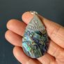 Sterling silver and abalone shell pendant Image 2