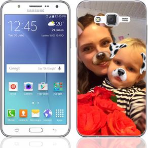 Samsung Galaxy J7 - Personalised soft silicone case - Black or white