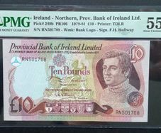 Northern Ireland | 10 Pounds | 1979 | P.249b | RN 501708 | aUNC EPQ