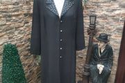 Vintage 90s 00s Frank Usher black diamonte longline blazer