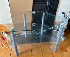 Free Glass TV Stand, Shelving Unit, Collection Only