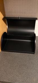 Black Metal Bread Bin / Bread Box