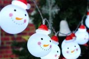 Christmas Light,Led Christmas Snowman String Starry Light for Gardens,Home,Wedding,Christmas Party,Battery-Powered,Christmas Decoration,Warm White (FREE POSTAGE)