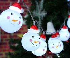 Christmas Light,Led Christmas Snowman String Starry Light for Gardens,Home,Wedding,Christmas Party,Battery-Powered,Christmas Decoration,Warm White (FREE POSTAGE)