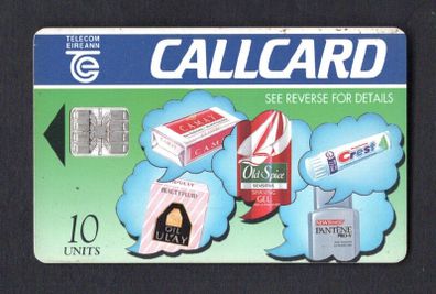 1994 Ireland 10 unit Proctor and Gamble "Gift of the Gab" (Schlumberger SC7) Call Card Used. Telecom Eireann card number 1066