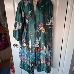 New Yumi Satin Crane Kimono Size 14