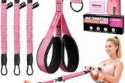 Upgraded Multifunction Pedal Resistance Band with Handle, 3 Tube Adjustable Resistance Bands for Abdomen, Waist, Arm, Core/ABS, Leg Workout - Sit Up Exercise Equipment for Women