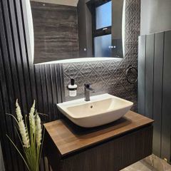 LED Mirrors Bathroom Makeup Cosmetic Ensuite Vanity Bluetooth Demister Antifog Dual LED
