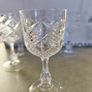 VTG Bohemian Crystal Diamond Cut Cordial Ball Stem Glasses - Set of 6 Image 4