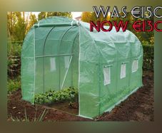 SUMMER SALE Polytunnel Greenhouse 3x2x2m 6m Squared Poly Tunnels Gardening Walk In Pollytunnel Tent with Steel Frame