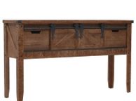 main image for ad Console Table Solid Fir Wood 131x35.5x75 cm Brown