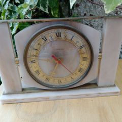 Tempora clock, mid century clock,Lucite, pink clock