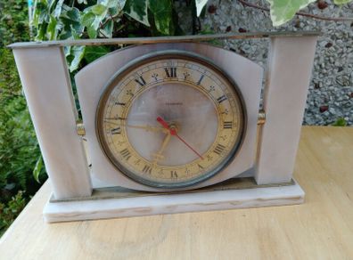Tempora clock, mid century clock,Lucite, pink clock