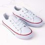 White lace-up sneakers size 3-8 Image 7