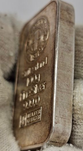 Argor Heraeus SA Switzerland 100 Grams Fine Silver 999.0 Melter Asseyer