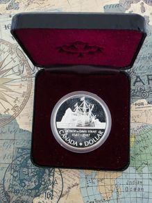 1987 Canada 1 Dollar Silver Proof Coin Davis Strait