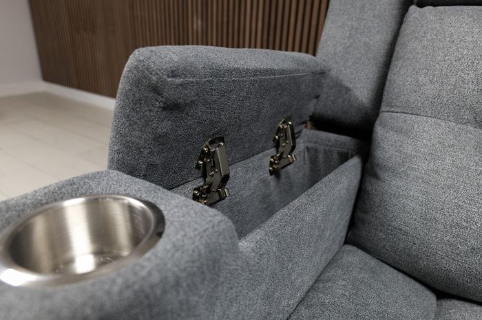 Titan Grey Fabric Recliner Sofa Set
