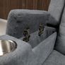 Titan Grey Fabric Recliner Sofa Set Image 9