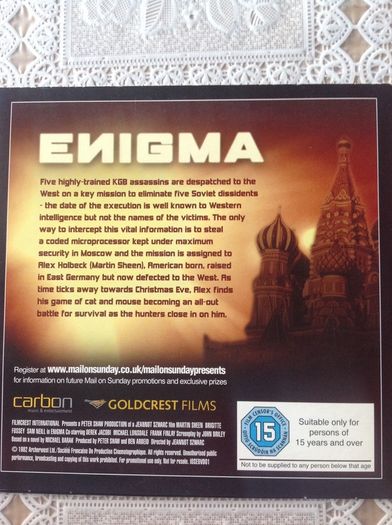Enigma.   DVD film.