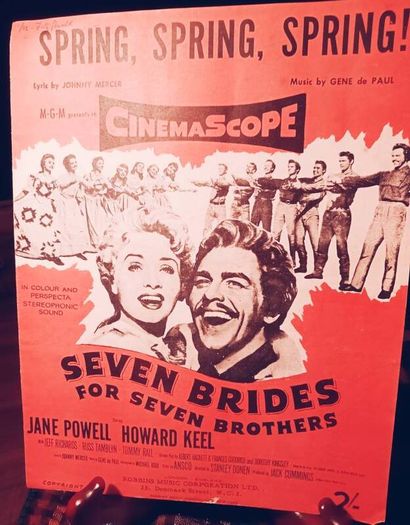 1955 .Seven Brides For Seven Brothers Sheet Music Book