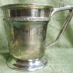 Vintage "A B & S" -Atkin Brothers & Sons, Silver-Plated Mug 1853s