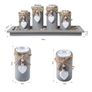 Set of 4 with Wodden Tray, Tealight Holders Candlestick Holder, Table Centerpiece Home Decor Living Room Bedroom Decoration Mum Gift Birthday Wedding Christmas Party Ornaments Image 3
