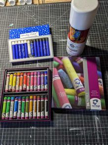 Fine Oil Pastels and fixative
