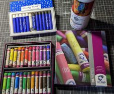 Fine Oil Pastels and fixative