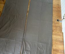 Next Grey Lined Cotton Eyelet Curtains Pair (46" x 72" / 117cm x 183cm)