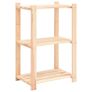 3-Tier Storage Racks 3 pcs 60x38x90 cm Solid Pinewood 150 kg Image 3