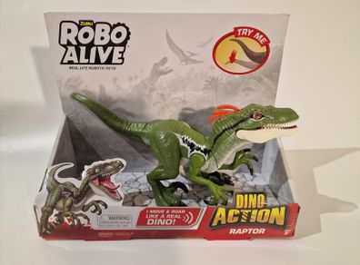 NEW Dino Action Raptor Dinosaur Toy - Robotic Movement & Roaring Sounds