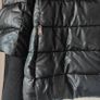 Black MOTIVI jacket with knitted removable cuffs  and removable fur collar Image 6
