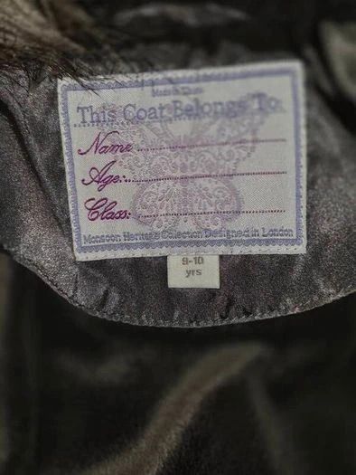Monsoon Girls Metallic Bronze Tiered Winter Coat, Age 11/12