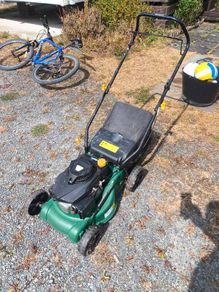 Small petrol lawnmower