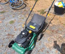 Small petrol lawnmower