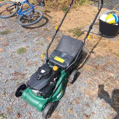 Small petrol lawnmower