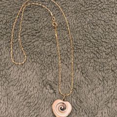 Vintage Heart Shaped Necklace with Shiva Shell