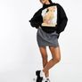 New Oversized Black Hoodie Jumper Image 2