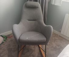 Meadows and Byrne Grey Ava Rocking Chair