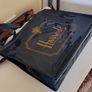 Harrods Tote Bag.  Dark blue PVC with zipped top Image 3