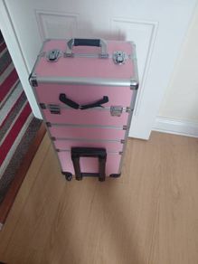 Large pink vanity case