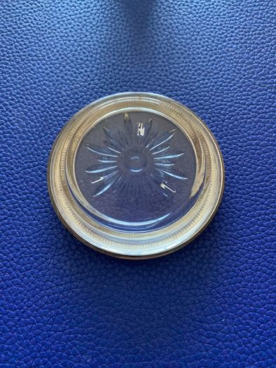 Sterling Silver Glass  Coaster