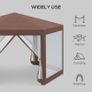 Hexagonal Garden Gazebo - Patio Party Outdoor Canopy Tent Sun Shelter with Mosquito Netting and Zipped Door, Brown Image 5