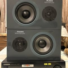 Alesis Studio Speakers and Pioneer Amp