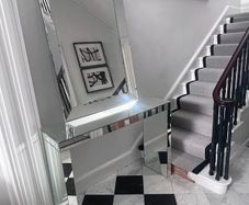 Mirrored Console Table & Matching Mirror for sale