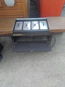 vintage dinner warming trolly