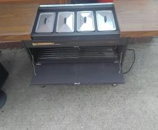 vintage dinner warming trolly
