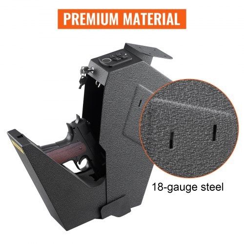 Handgun Safe Box Fingerprint Pistol Gun Safes Gun Storage Case Handgun Holder Quick Access Security Lock Key Vault