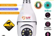 3mp Panoramic Wifi Ip Camera E27 Light Bulb Calving Hd Wireless Security Camera