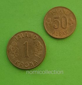 Iceland 1971 year coins.